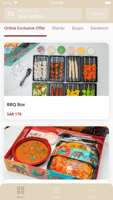 Emulate iPhone app Golden Rice Restaurant using MyAndroid