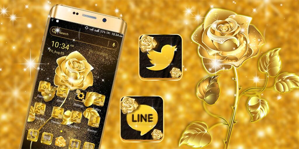 Emulate Android APK Golden Rose Launcher Theme Emulate Android APK Golden Rose Launcher Theme