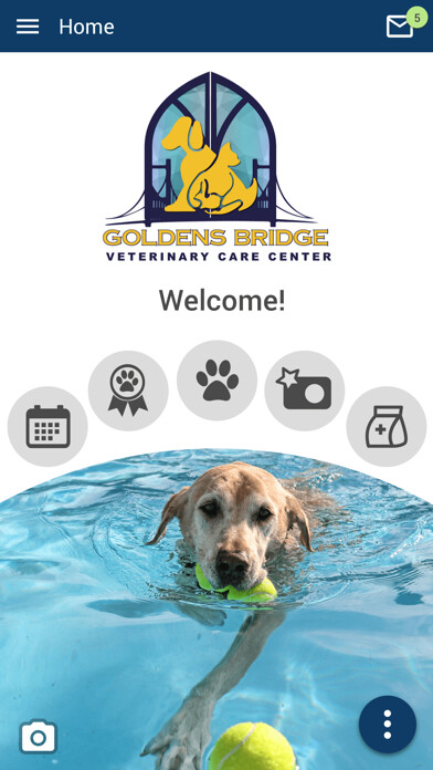 Emulate iPhone app Goldens Bridge Veterinary using MyAndroid