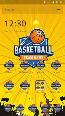 Emulate Android APK Golden theme basketball