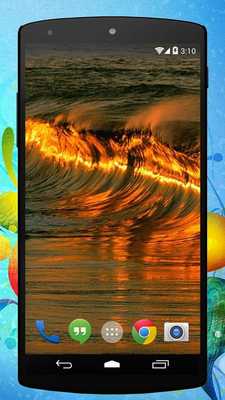 Emulate Android APK Golden Wave Live Wallpaper