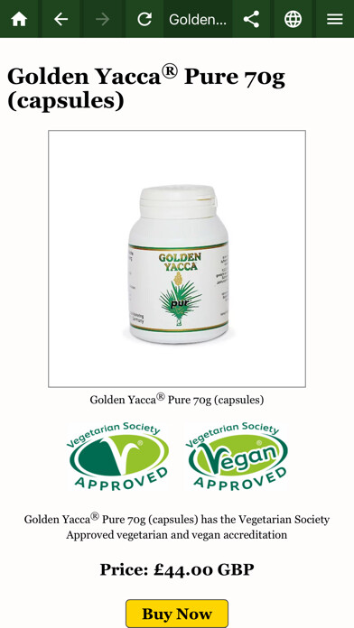 Emulate iPhone app Golden Yacca vegan supplements using MyAndroid Emulate iPhone app Golden Yacca vegan supplements using MyAndroid