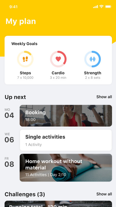 Emulate iPhone app Goldex Fitness using MyAndroid