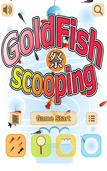 Emulate iPhone app Goldfish scooping festival using MyAndroid