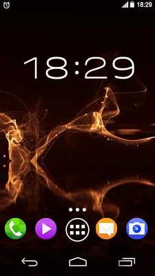 Emulate Android APK Gold Flames Free Live WP