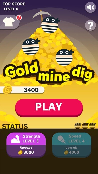 Emulate iPhone app Gold mine dig using MyAndroid