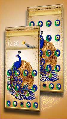 Emulate Android APK Gold Peacock Diamond 2D Theme