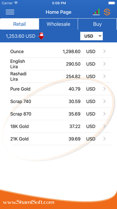 Emulate iPhone app Gold Price By ShamiSoft using MyAndroid Emulate iPhone app Gold Price By ShamiSoft using MyAndroid