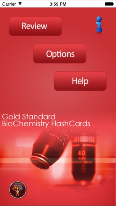 Emulate iPhone app Gold Standard MCAT Biochemistry Flashcards (Premium Edition) using MyAndroid