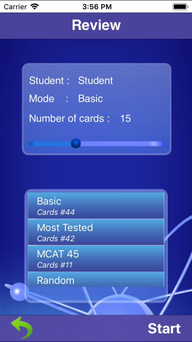 Emulate iPhone app Gold Standard MCAT Physics using MyAndroid