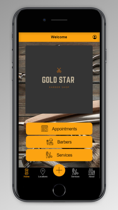 Emulate iPhone app Gold Star Barbershop using MyAndroid