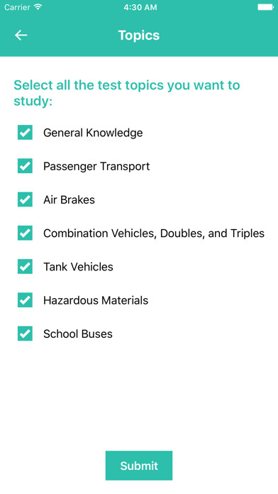 Emulate iPhone app Gold Star CDL Test Prep using MyAndroid