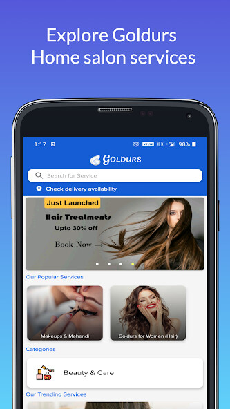 Run android online APK Goldurs - Home Salon App from MyAndroid or emulate Goldurs - Home Salon App using MyAndroid Run android online APK Goldurs - Home Salon App from MyAndroid or emulate Goldurs - Home Salon App using MyAndroid