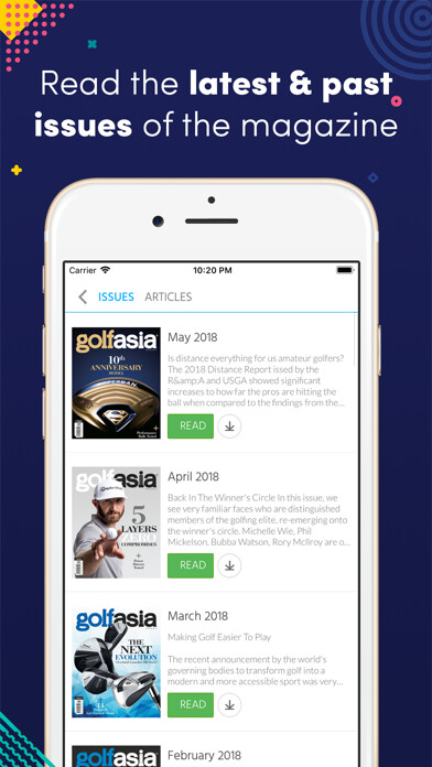 Emulate iPhone app Golf Asia using MyAndroid