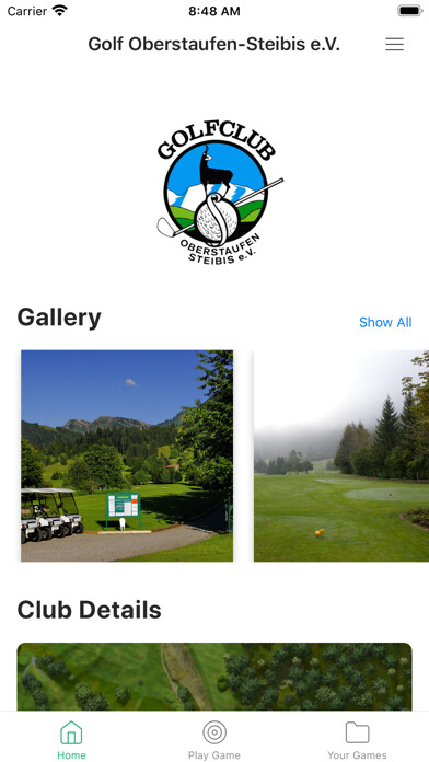 Emulate iPhone app Golfclub Oberstaufen-Steibis using MyAndroid Emulate iPhone app Golfclub Oberstaufen-Steibis using MyAndroid
