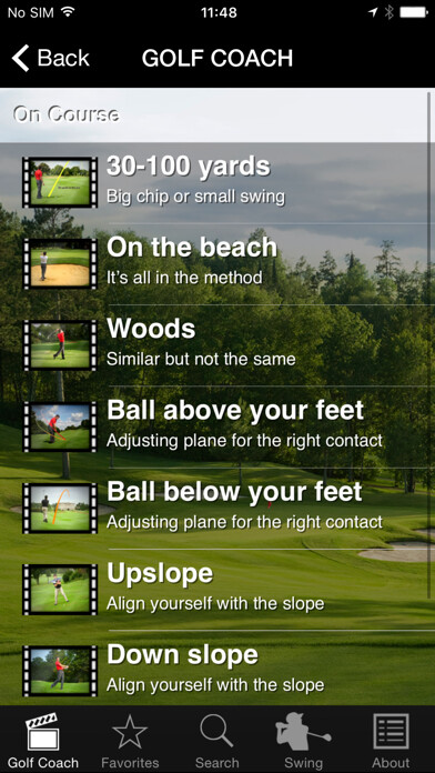 Emulate iPhone app Golf Coach by Dr Noel Rousseau using MyAndroid