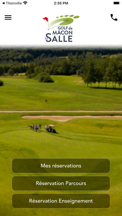 Emulate iPhone app Golf de Mâcon La Salle using MyAndroid Emulate iPhone app Golf de Mâcon La Salle using MyAndroid