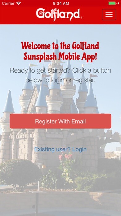 Emulate iPhone app Golfland Sunsplash using MyAndroid
