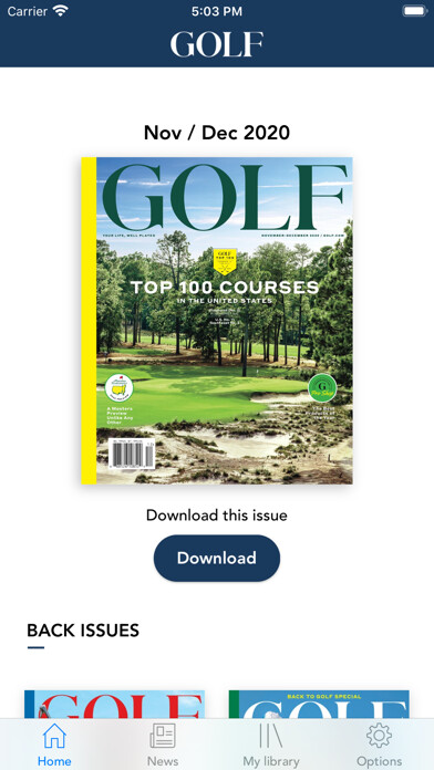 Emulate iPhone app Golf Magazine using MyAndroid Emulate iPhone app Golf Magazine using MyAndroid