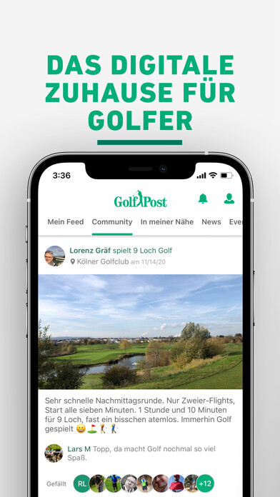 Emulate iPhone app Golf Post - Community & News using MyAndroid
