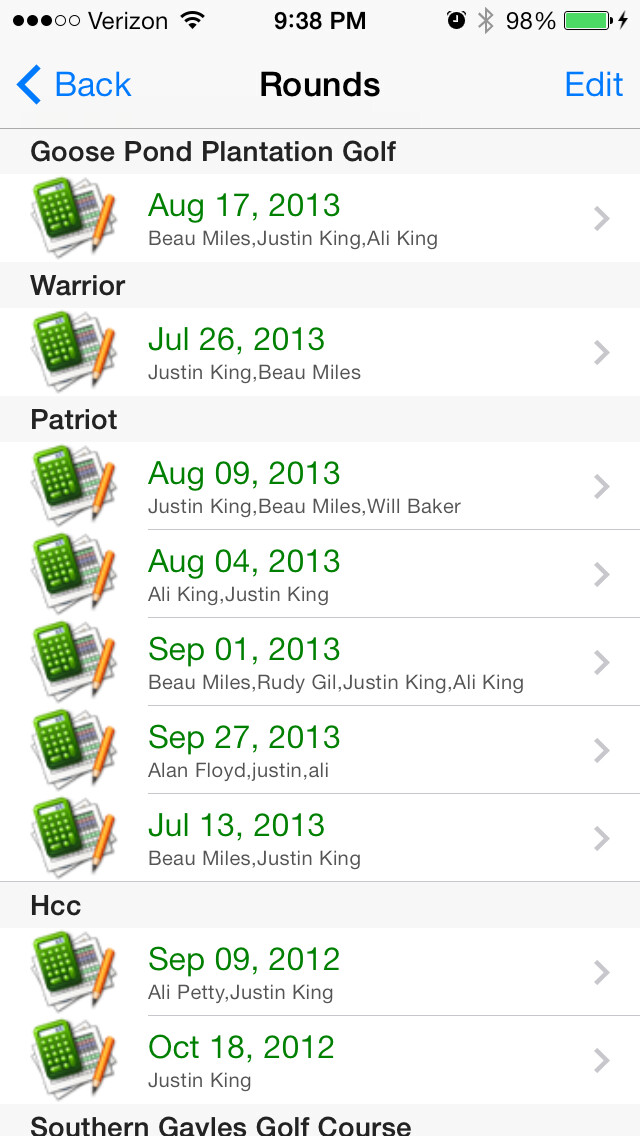 Emulate iPhone app Golf Scorecard Free using MyAndroid Emulate iPhone app Golf Scorecard Free using MyAndroid