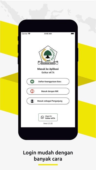 Emulate iPhone app Golkar eKTA using MyAndroid Emulate iPhone app Golkar eKTA using MyAndroid