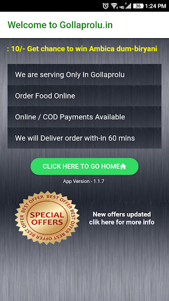 Run android online APK Gollaprolu - Order online - Eat and Enjoy from MyAndroid or emulate Gollaprolu - Order online - Eat and Enjoy using MyAndroid Run android online APK Gollaprolu - Order online - Eat and Enjoy from MyAndroid or emulate Gollaprolu - Order online - Eat and Enjoy using MyAndroid
