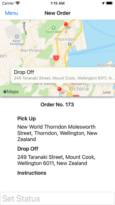 Emulate iPhone app GoMatey Delivery Assistant using MyAndroid