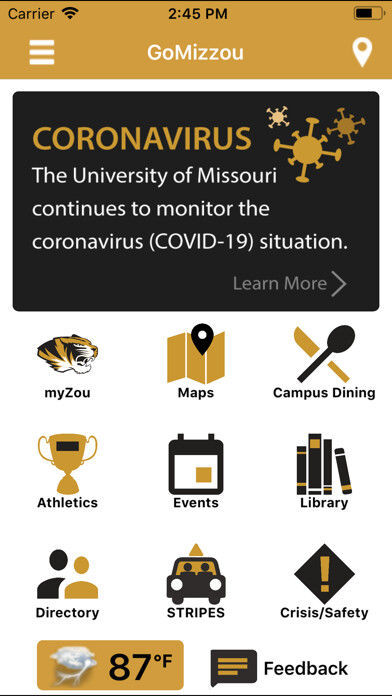 Emulate iPhone app GoMizzou using MyAndroid Emulate iPhone app GoMizzou using MyAndroid