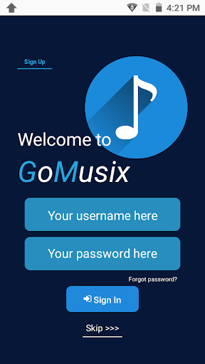 Run android online APK GoMusix from MyAndroid or emulate GoMusix using MyAndroid