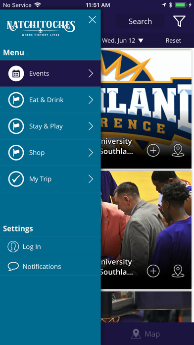Emulate iPhone app Go Natchitoches using MyAndroid