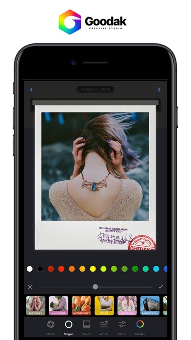 Emulate iPhone app Goodak Edit - Photo Editor Cam using MyAndroid