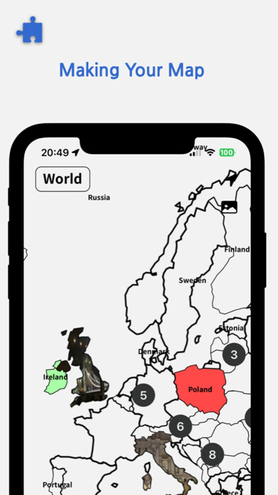Emulate iPhone app Good Day - travelMap, ImageMap using MyAndroid