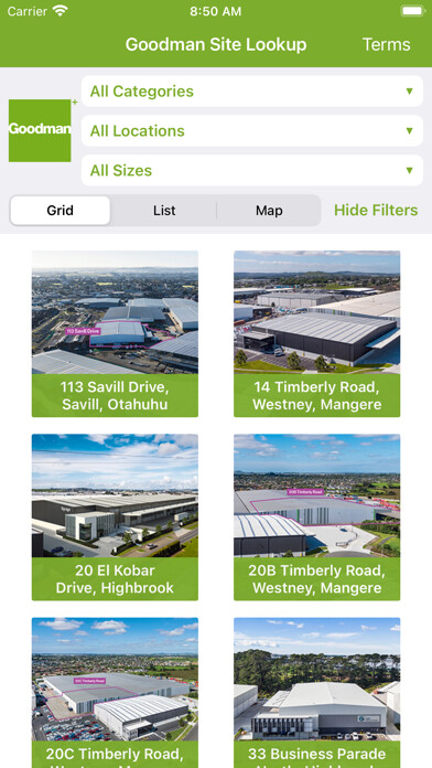 Emulate iPhone app Goodman Property New Zealand using MyAndroid