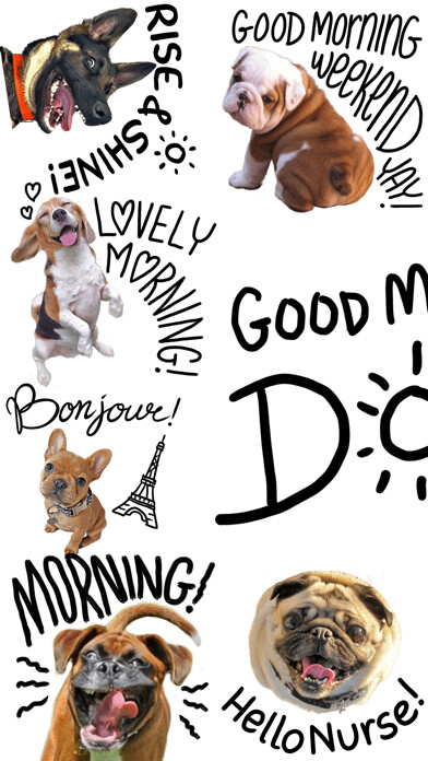 Emulate iPhone app Good Morning Dogs Stickers using MyAndroid Emulate iPhone app Good Morning Dogs Stickers using MyAndroid