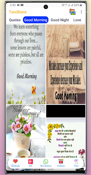 Run android online APK Good Morning Pics and Videos -Twoshare from MyAndroid or emulate Good Morning Pics and Videos -Twoshare using MyAndroid