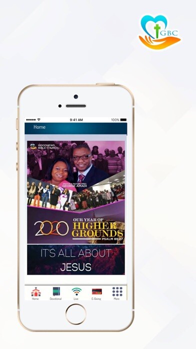 Emulate iPhone app Goodnews Church using MyAndroid