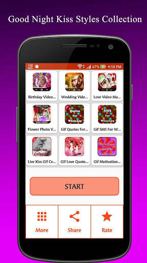 Emulate Android APK Good Night Kissing Style Collection