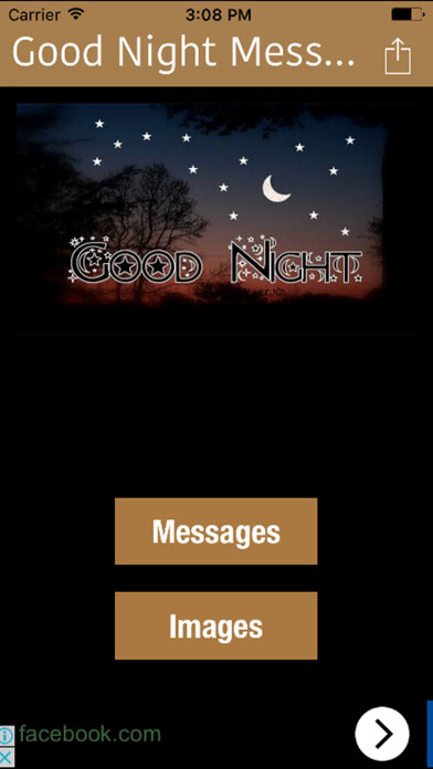 Emulate iPhone app Good Night Messages And Greetings using MyAndroid