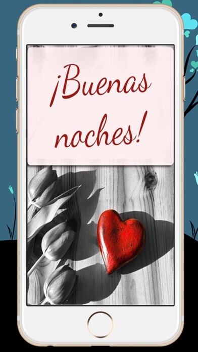 Emulate iPhone app Good Night - messages and phrases in Spanish using MyAndroid