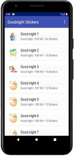 Run android online APK Good Night stickers for WhatsApp and Telegram from MyAndroid or emulate Good Night stickers for WhatsApp and Telegram using MyAndroid