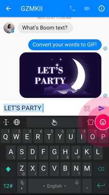 Emulate Android APK Good Night TouchPal Boomtext - Creat GIF