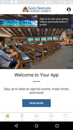 Emulate iPhone app Good Shepherd Catholic Alex VA using MyAndroid Emulate iPhone app Good Shepherd Catholic Alex VA using MyAndroid
