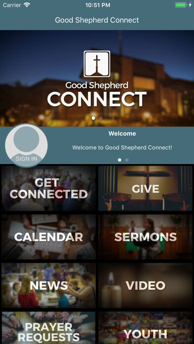 Emulate iPhone app Good Shepherd Lutheran ELCA using MyAndroid Emulate iPhone app Good Shepherd Lutheran ELCA using MyAndroid
