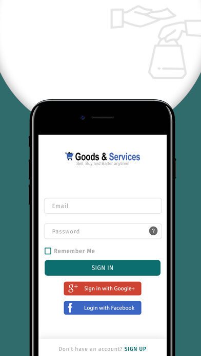 Emulate iPhone app Goods & Services using MyAndroid