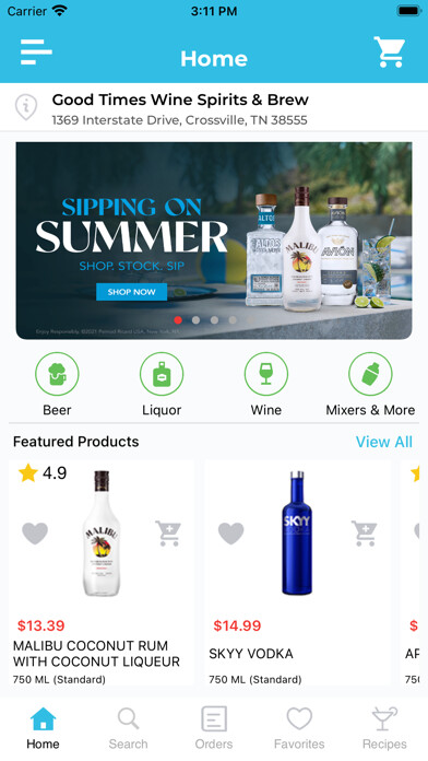 Emulate iPhone app Good Times Wine Spirits & Brew using MyAndroid Emulate iPhone app Good Times Wine Spirits & Brew using MyAndroid