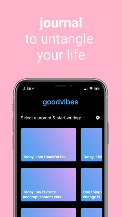 Emulate iPhone app GoodVibes Practical Journal using MyAndroid Emulate iPhone app GoodVibes Practical Journal using MyAndroid