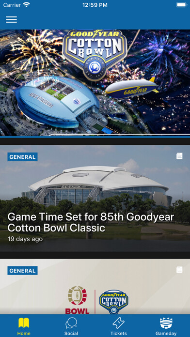 Emulate iPhone app Goodyear Cotton Bowl Classic using MyAndroid Emulate iPhone app Goodyear Cotton Bowl Classic using MyAndroid