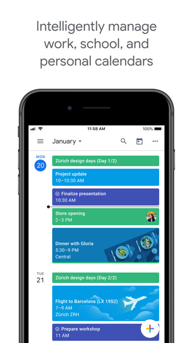 Emulate iPhone app Google Calendar: Get Organized using MyAndroid