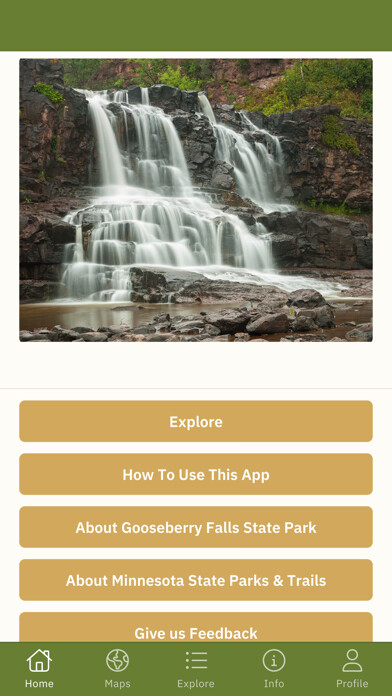 Emulate iPhone app Gooseberry Falls Go using MyAndroid